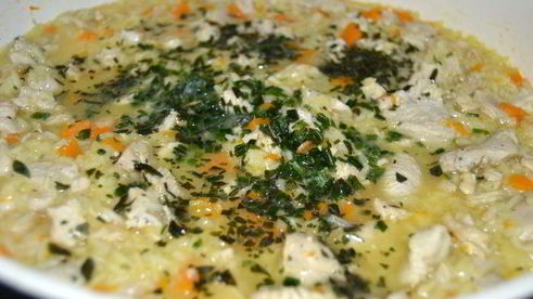 ризотто с тыквой и индейкой