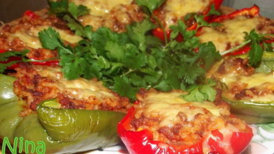 Рецепт сладких перцев, фаршированных ризотто