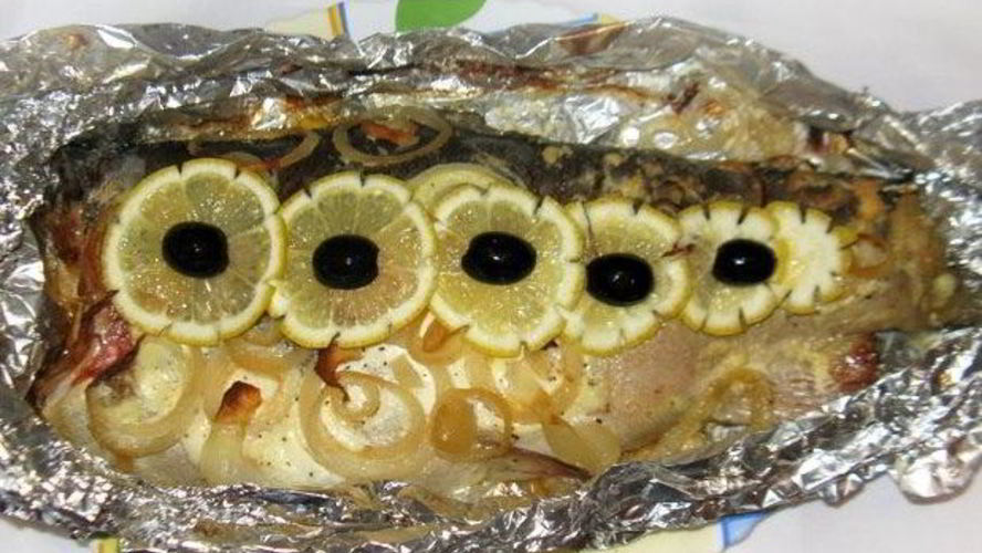 Рецепт форели с лимоном в фольге