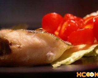 Камбала на гриле с болгарским перцем