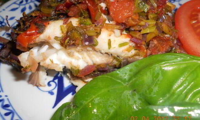 Камбала запеченная по-сицилийски