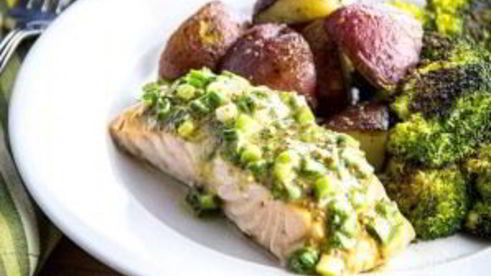 красная рыба с картошкой в духовке