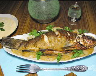 Линь в духовке