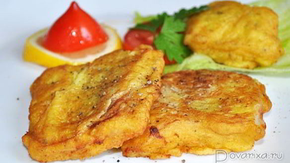 Рецепт Минтая, жаренного в кляре
