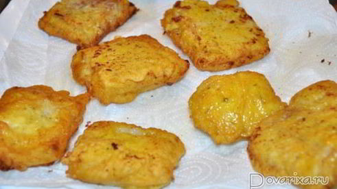 минтай, жаренный в кляре