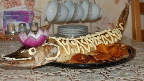 Рецепт Печеной фаршированной щуки