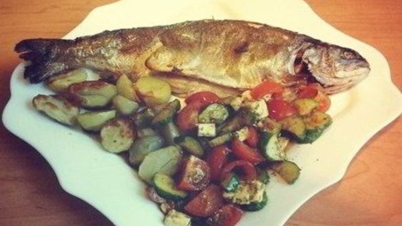 Рецепт Радужной форели гриль с гариниром
