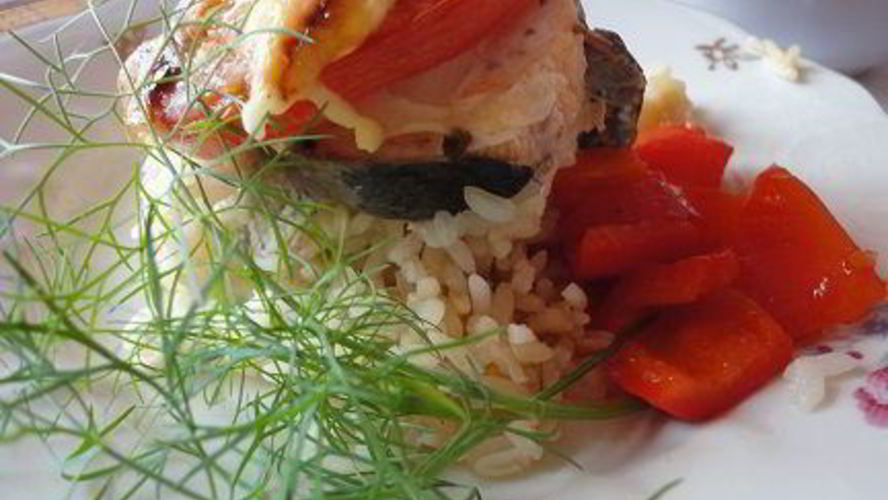 Рецепт рыбы на подушке из риса