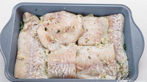 рыба в духовке со шпинатом и помидорами