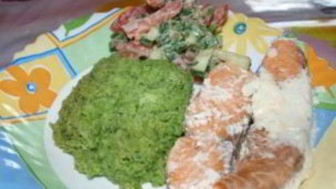 семга с брокколи в духовке