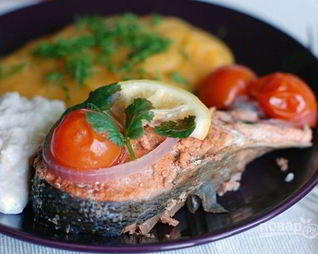 Семга в пароварке