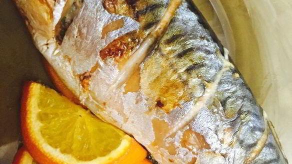 Рецепт Скумбрии с апельсином в фольге