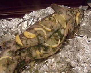 Стерлядь в фольге в духовке