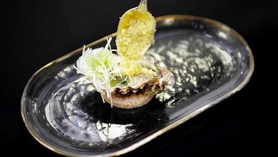 Рецепт устриц с огуречной гранитой