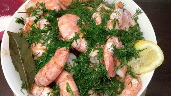 Рецепт Вареных креветок