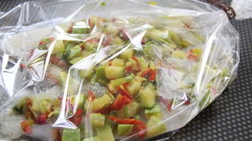 запеченная камбала с кабачками