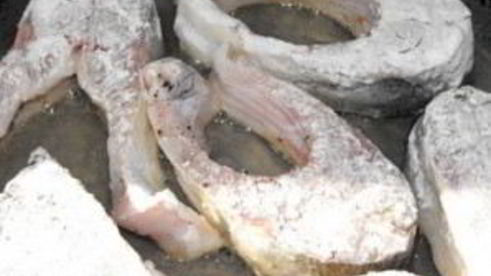 жареная красная рыба