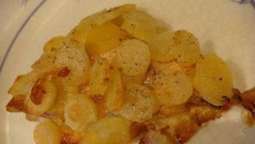 Рецепт золотой рыбки — окуня под картофельной чешуей