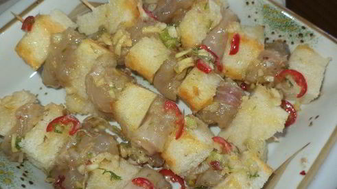 хрустящие шашлычки с рыбкой