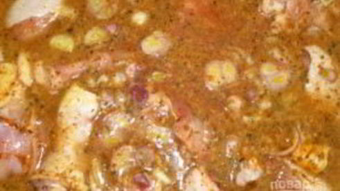 куриный шашлык на минералке