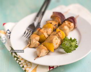 Куриные шашлычки с овощами
