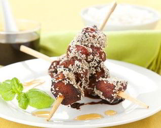 Куриные шашлыки в кунжуте