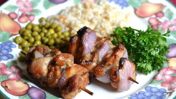 Рецепт Маринованного куриного шашлыка