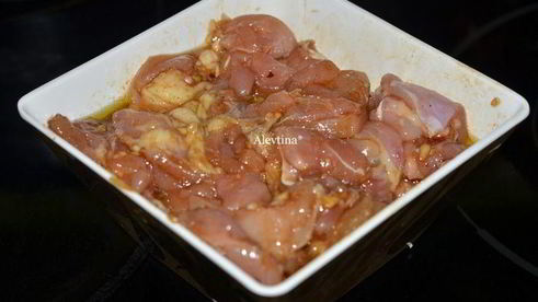 маринованный куриный шашлык