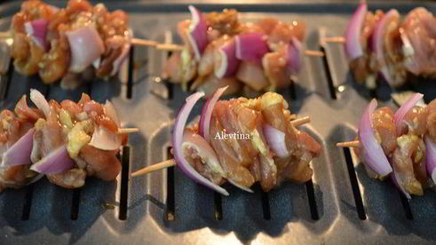 маринованный куриный шашлык