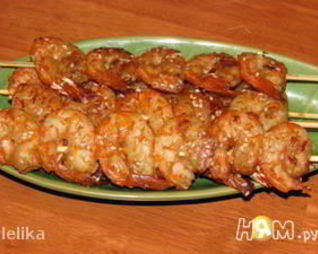Шашлычки из креветок
