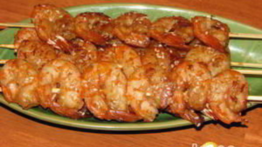 Рецепт шашлычков из креветок