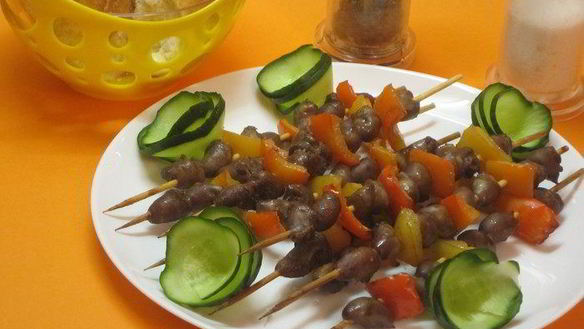 Рецепт Шашлычков из куриных сердечек