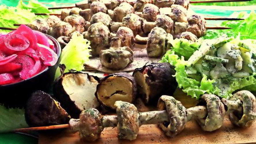 Рецепт шашлыка грибы в сметане