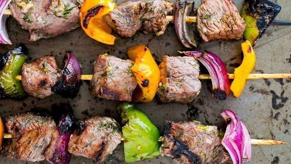 Рецепт Шашлыка из говядины с луком и перцем