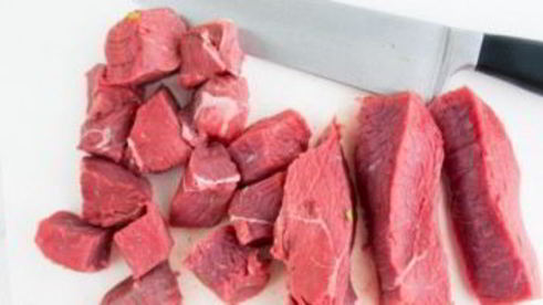 шашлык из говядины с луком и перцем