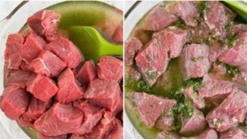 шашлык из говядины с луком и перцем