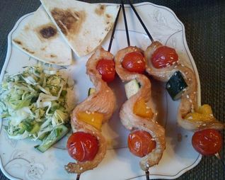 Шашлык из индейки с имбирем