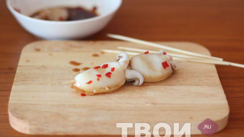 шашлык из кальмара