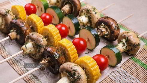 шашлык из овощей