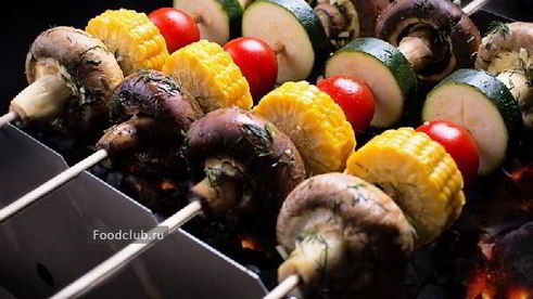 шашлык из овощей