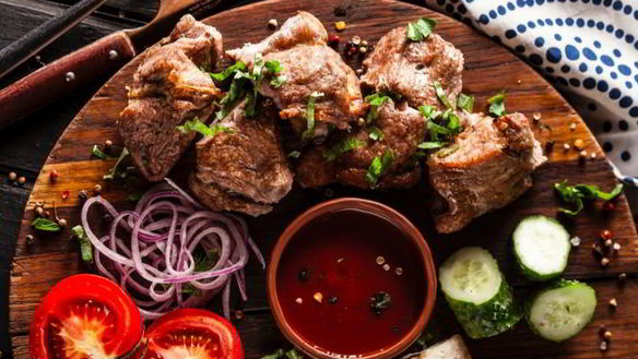 Рецепт Шашлыка из свинины, маринованной с луком