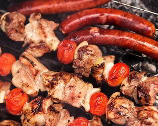 Шашлык из свинины на гранатовом соке и коньяке