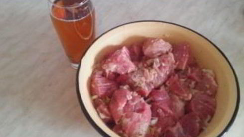 шашлык из свинины в пиве