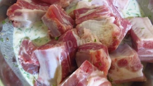 шашлык из свиных ребрышек