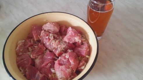 шашлык в пиве из свинины