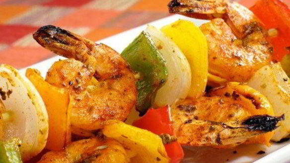 Рецепт Шашлыков из креветок в маринаде из лайма и халапеньо