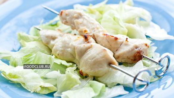 Рецепт Сочных шашлычков из куриной грудки