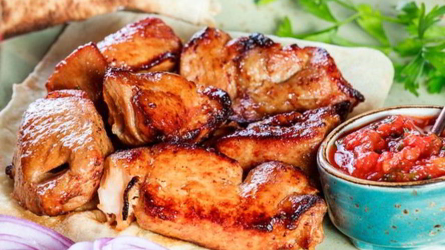 Рецепт свиного шашлыка на красном вине