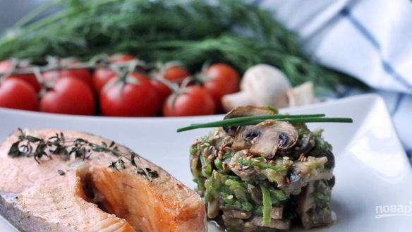 Рецепт Гарнира к стейку из семги