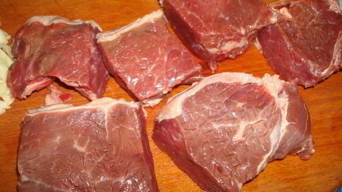 мини стейки на гриле с овощами